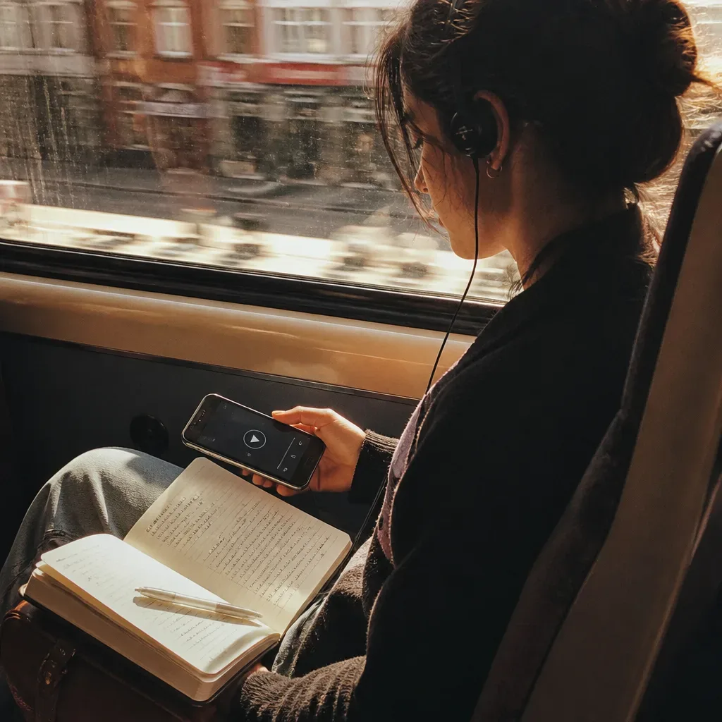 Listening to Dream-Self audio on transit