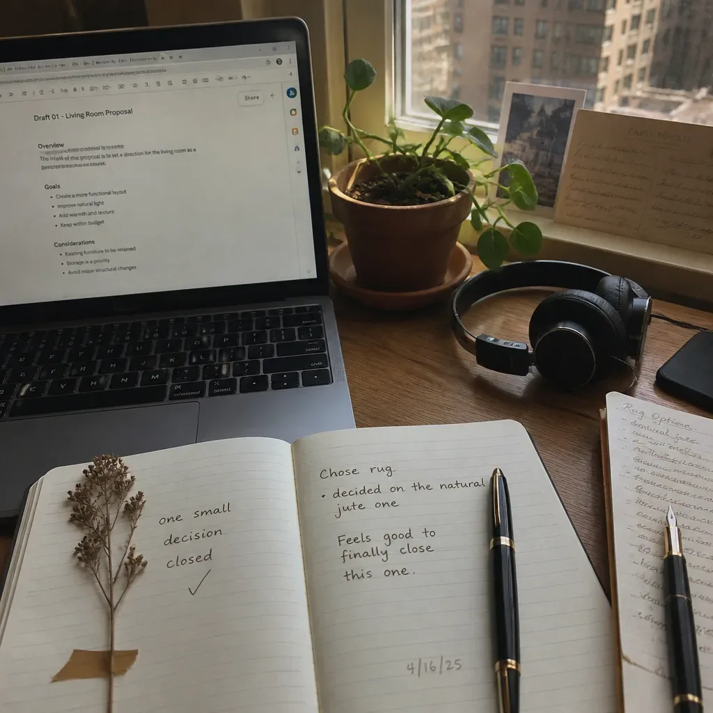 Quiet desk after one decision is completed