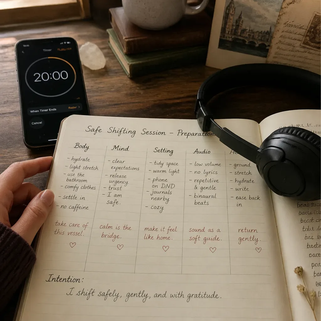 Notebook with timer and safe shifting checks