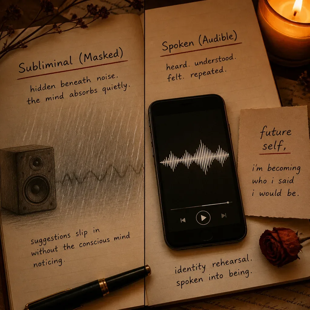 Masked audio compared with clear spoken waveform
