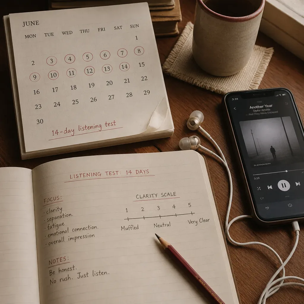 Calendar and clarity scale for listening test