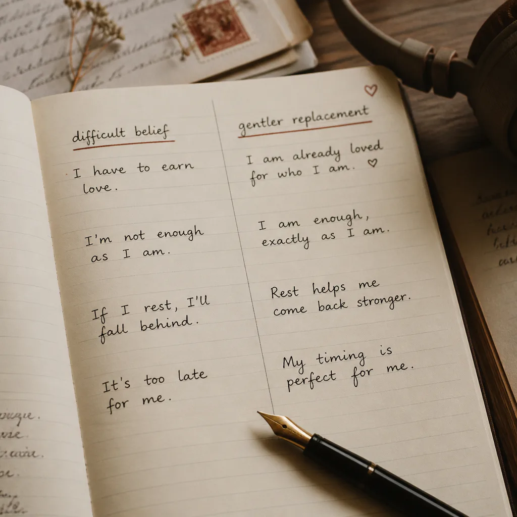 Caderno com frases mais gentis de valor próprio